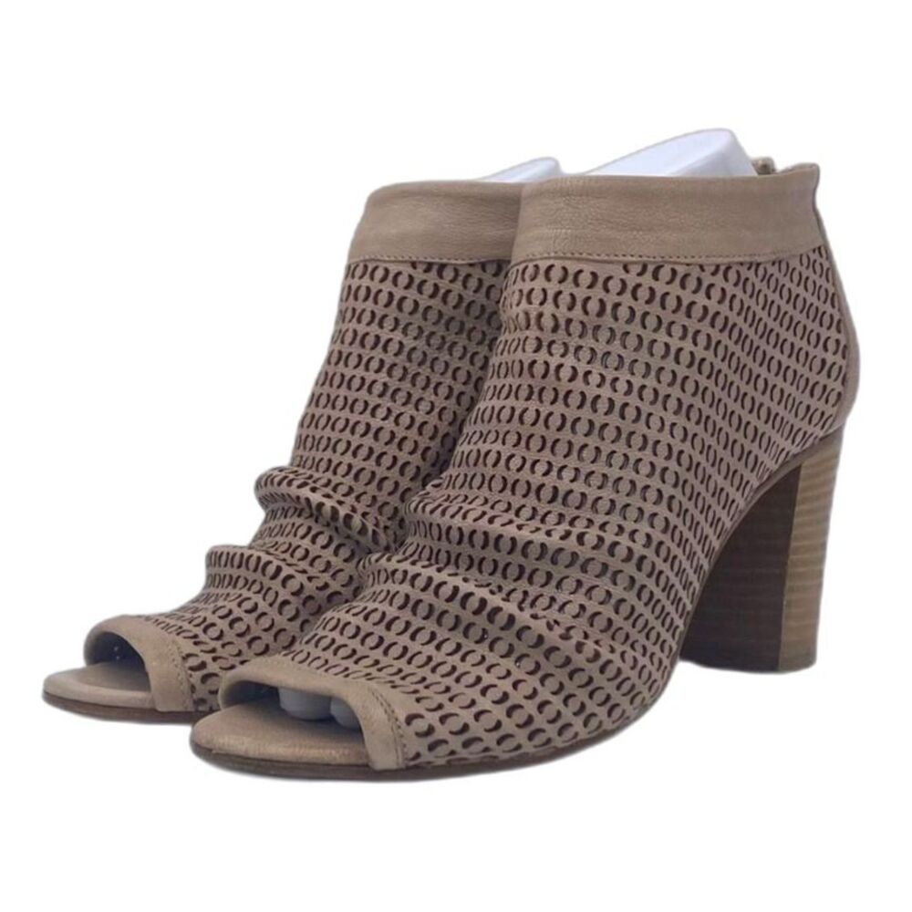 Ron White Shyla Peep Toe Leather Ankle Bootie NWOT
